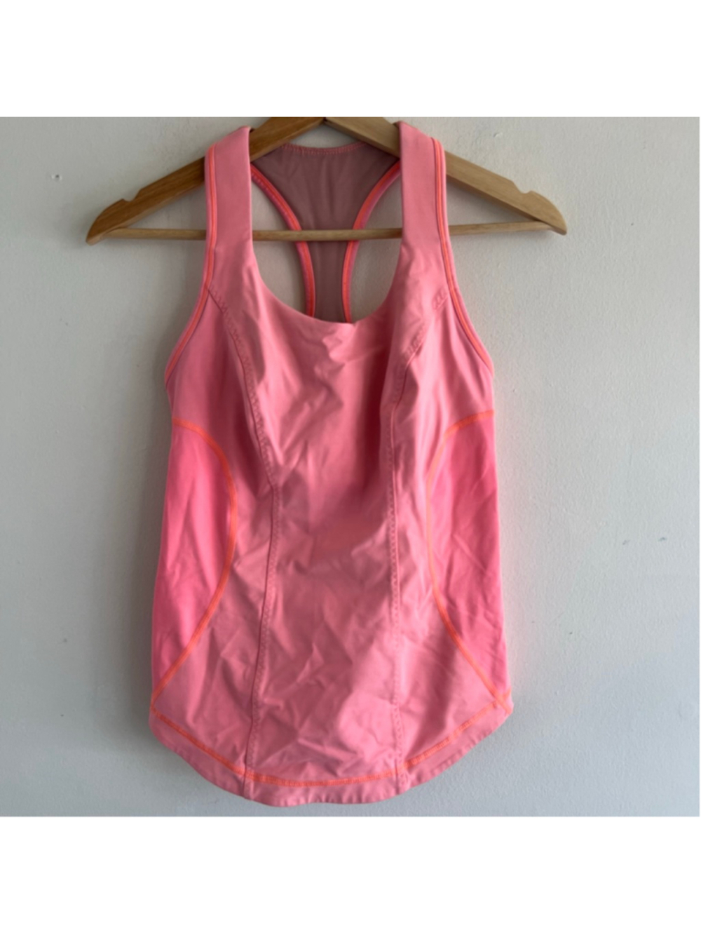Lululemon Pink Orange Tank Top size 6 athletic
